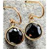 Image 2 : 10K Yellow Gold Black Diamond 2.7Ct Earrings, Made in Canada, Appraised Retail $1135