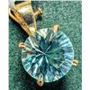 Image 1 : 14K Yellow Gold 1.48G Blue Topaz 3.1Ct Pendant, Made in Canada, Appraised Retail $1340