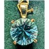 Image 2 : 14K Yellow Gold 1.48G Blue Topaz 3.1Ct Pendant, Made in Canada, Appraised Retail $1340