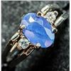 Image 2 : 10K White Gold 2.79G Sapphire 0.5Ct & Diamond 0.12Ct Flipable 2In1 Ring, Made in Canada, Appraised R