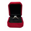 Image 2 : 2.00 CT GRA Certified Round Brilliant Cut Moissanite Stone VVS Light Blue Colour Set in Center 26 Ro