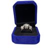 Image 2 : 2.10 CT Round Brilliant Cut Moissanite Stone VVS D Colour Set in Center w/3 Baguette Stones Set on E
