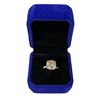 Image 1 : 5.50 CT Square Cushion Cut Moissanite Stone VVS Light Yellow Colour Set in Center in 4 Claw Head Set