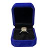 Image 2 : 5.50 CT Square Cushion Cut Moissanite Stone VVS Light Yellow Colour Set in Center in 4 Claw Head Set