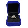 Image 2 : 3.05 CT Round Brilliant Cut Moissanite Stone VVS Light Blue Colour Set in Center in 4 Claw Head Set 
