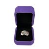 Image 1 : 2.05 CT Round Brilliant Cut Moissanite Stone VVS Light Greenish Blue Colour Set in Center in 4 Claw 