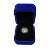 Image 1 : 10.60 CT Round Brilliant Cut Moissanite Stone VVS Blue Colour Set in Center in 4 Claw Deep Basket He