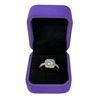 Image 1 : 2.21 CT Round Brilliant Cut Moissanite Stone VVS Light Blue Colour w/32 Round Cut Cubic Zirconia Set