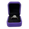 Image 2 : 2.21 CT Round Brilliant Cut Moissanite Stone VVS Light Blue Colour w/32 Round Cut Cubic Zirconia Set