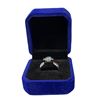 Image 2 : 2.11 CT Round Brilliant Cut Moissanite Stone VVS Light Blue Colour Set in Half Bezel Set in 925 Silv