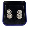 Image 2 : 4.15 CT TW Round Brilliant Cut Moissanite Stones VVS D Colour Set In Dual 4 Claw Head w/Round Halo T