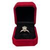 Image 2 : 3.00 CT GRA Certified Round Brilliant Cut Moissanite Stones VVS D Color Set In Center Of 6 Claw Head