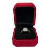 Image 1 : 1.00 CT GRA Certified Round Brilliant Cut Moissanite Stones VVS D Color Set In Center Of Square Halo