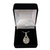 Image 1 : 3.00 CT GRA Certified Round Brilliant Cut Moissanite Stone VVS D Color Set In Center Of Tear Drop Pe