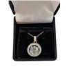 Image 2 : 3.00 CT Round Brilliant Cut Moissanite Stone VVS Light Blue-Green Color Set In Center Of Round Halo 