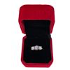 Image 2 : 1.00 CT GRA Certified Round Brilliant Cut Moissanite Stones VVS Pink Color Set In Center With A 0.50