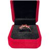 Image 2 : 1.00 CT GRA Certified Round Brilliant Cut Moissanite Stones VVS Red Color Set In Center With A 0.50 
