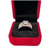 Image 2 : 2.00 CT GRA Certified Round Brilliant Cut Moissanite Stone VVS Light Blue Color Set In Center With 1