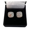 Image 2 : 4.00 CT TW GRA Certified Round Brilliant Cut Moissanite Stones VVS D Color Set In Center Of Square H