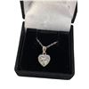 Image 2 : 1.00 CT GRA Certified Heart Cut Moissanite Stone VVS D Color Set In Center Of Heart Shaped Halo With