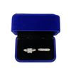 Image 2 : 2.00 CT GRA Certified Princess Cut Moissanite Stone VVS Light Blue Color Set In Center With 10 Chann