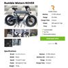 Image 2 : New Rumble Motors Rover electric bicycle - new in box Designed in USA. Retails for $2,450