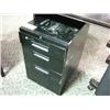 Image 1 : 3 Drawer Rolling Black Pedestal