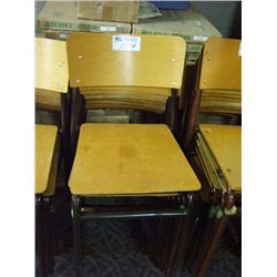 9 -  Wood/ Metal Frame Stacking Chairs