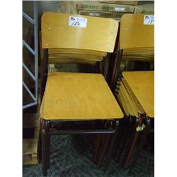 8 -  Wood/ Metal Frame Stacking Chairs