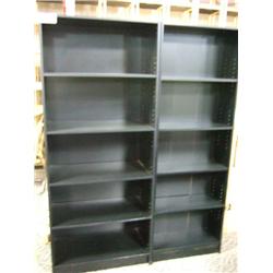 3 - Black 6 Ft Bookcase