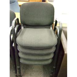 4 Black Stacking Chairs