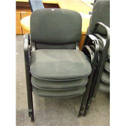 3   Black Stacking Chairs