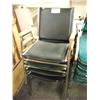 Image 1 : 4 - Black Stacking Chairs