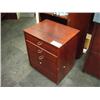 Image 1 : Mahogany 3 Drawer Rolling Pedestal