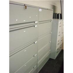 Grey  5 Drawer Lateral  File Cabinet