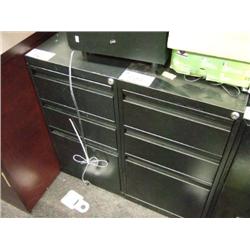 3 Drawer Black Pedestal