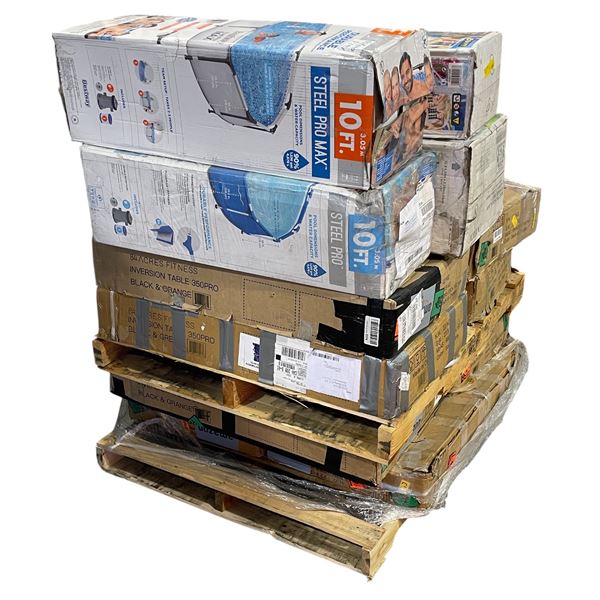 Pallet of assorted retail goods