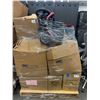 Image 1 : Pallet of Misc.box ,small table lamps and baby stroller