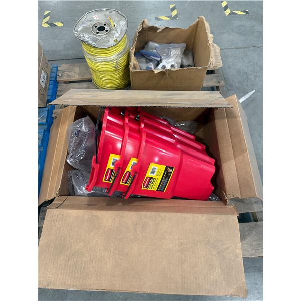 Group of rubbermaid bucket and NMD 90 Nylon Cable (150 meter)