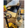 Image 2 : Pallet of misc. - includes stainless steel shelf, assorted items from locker & etc