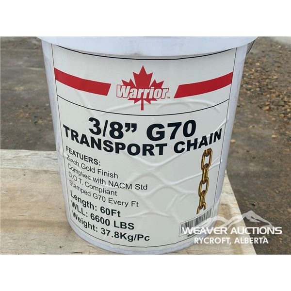 (1) 60 FT. 3/8 IN. TRANSPORT CHAIN