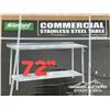 Image 1 : 72 IN. SIEBEL STAINLESS STEEL WORKBENCH