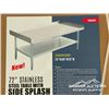 Image 1 : 72 IN. STAINLESS STEEL TABLE W/ SIDE SPLASH