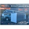 Image 1 : TMG 16 X 24 FT. METAL GARAGE SHED