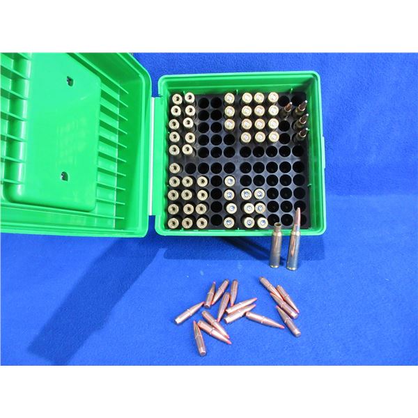 6.5X55 Reloads - MTM Box of 5 Cartridges + 49 Brass