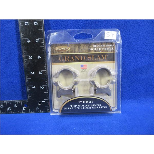 NEW - Weaver Grand Slam 1" High Top Mount Rings