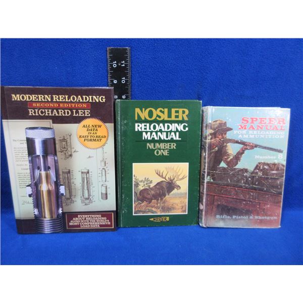 3 Reloading Books - Nosler, Speer, Richard Lee