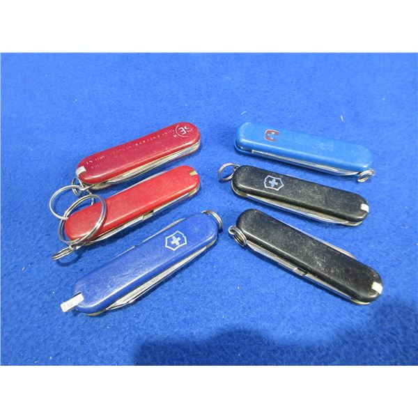 6 Folding Blade Key Chain Knives