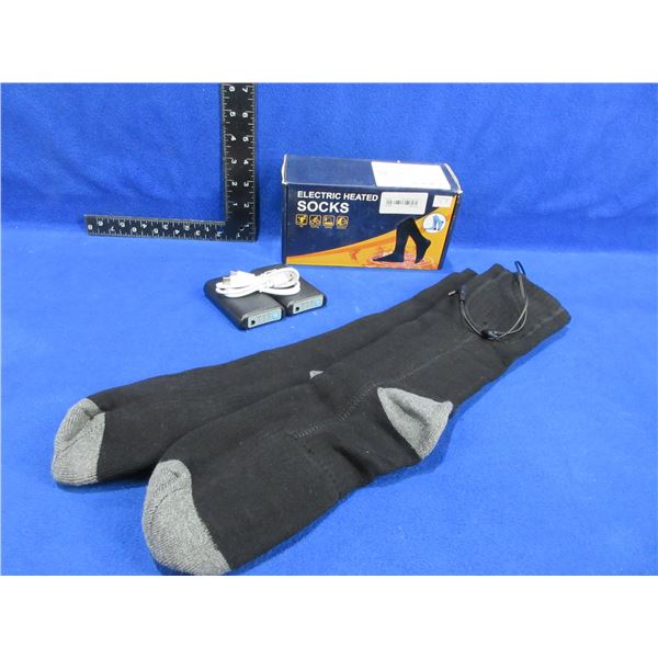 NEW - Electric Heated Socks w/ 2 Battery Packs & USB-C