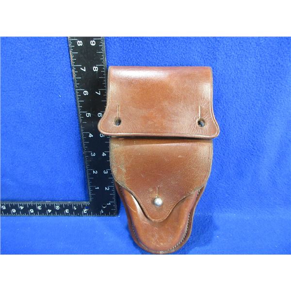 Leather Handcuff and Cartridge Pouch